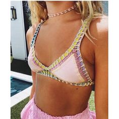 Pink Bikini Surfergirl Style, Swimsuit Inspo, Cute Bathing Suits, Tankini Set, Cute Swimsuits, Swimsuit Set, Cute Bikinis, Pink Summer, Knit Stitch