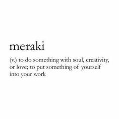 the words merak and love are written in black on a white background with an orange flower