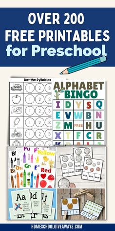 the free printable alphabet worksheet for preschool and homeschool students to use