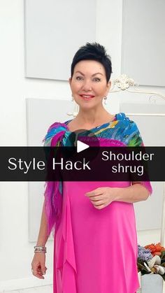 2K views · 408 reactions | Scarf Hack - Create a shoulder shrug with a big, beautiful scarf! 

#ScarfHack #Scarf #ScarfStyle #StyleHack #FashionHack ##ShepherdsFashions | Shepherd's Fashions | Shepherd's Fashions · Original audio Shrug Scarf, How To Fold Scarf, Shoulder Shrug, Dress Shrug, Tie Scarves, Hair Cut Guide, Diy Fashion Scarf