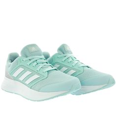 Para otimizar o seu treino, o Tênis Adidas Galaxy 5 Esportivo Feminino Verde acompanha o seu ritmo. Possui cabedal em tecido respirável, com uma estrutura de suporte no mediopé. A entressola macia amortece suas passadas, quilômetro por quilômetro. Seja no esporte ou no trabalho, vá acompanhado das três listras e arrase na linha de chegada! Adidas Galaxy 5, Adidas Farm, It Shoes, Sports Brands, Gym Outfit, Amazon Prime, Adidas Sneakers