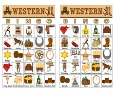 the western themed game is shown with different items and words in each one's own language