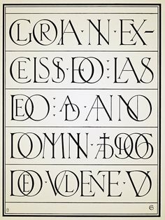 an old english alphabet in black and white