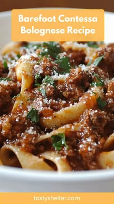 Barefoot Contessa Bolognese Recipe Ann Burrell Bolognese, Ina Garten Pasta Recipes, Best Bolognese Recipe, Best Bolognese Sauce, Slow Cooker Bolognese Sauce, Slow Cooker Bolognese, Christmas Menu Ideas