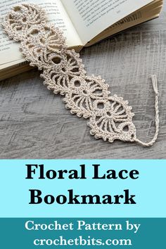 Crochet Floral Lace Bookmark Pattern Bookmark Crochet Pattern, Lace Bookmark, Crochet Craft Fair, Crochet Baby Projects