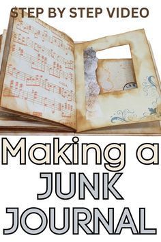 Junk journal tutorial with step by step instructions how to make an easy junk journal and how to turn paper scraps into a beautiful junk journal book with a vintage look #junkjournal #bookart #einatkessler #DIYjournal Junk Journal Ideas Inspiration Old Books, Junk Journal Pages Ideas Layout Simple, Junk Journal Closure Ideas, How To Make A Junk Journal, Vintage Junk Journal Ideas, Junk Journals Ideas, Junk Journal Pages Ideas Layout, Easy Junk Journal, Junk Journal Tutorial