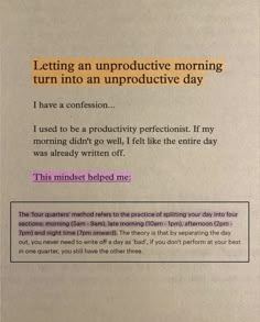 a piece of paper with the words let's an uprodictive morning turn into an unpredictable day