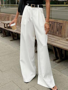 ⚡Buy 2024 White High Rise Tailored Pants White M under $38.00 in Pants at AnotherChill.com Online. Style: Casual/Street/Punk/Vintage/Preppy. Fabric Content: Polyester. Fit Type: Loose Fit. SIZE. Waist. Hips. Outseam. S. 27inch/ 68cm. 43inch/ 108cm. 43inch/ 110cm. M. 28inch/ 71cm. 44inch/ 112cm. 44inch/ 111cm. SIZE. US. UK. EU. AU. S. 4. 8. 36. 8. M. 6. 10. 38. 10. L. 8. 12. 40. 12. XL. 10. 14. 42. 14. XXL. 12. 16. 44. 16. XXXL. 14. 18. 46. 18. ✓2024 S/S OUTFITS. Check reviews and buy White High Outfits To Wear To Work, Teen Dresses, Date Outfit Ideas, Street Punk, High Waist Wide Leg Pants, Cottagecore Fashion, Outfit Ideas Fashion, White Trousers, Vintage Preppy