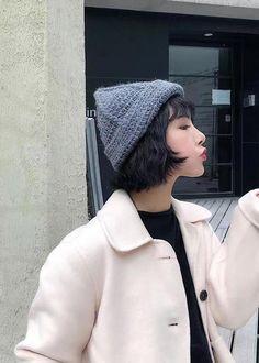 Beautiful Handmade Black Warm Knit Bonnie HatMade of fine Knit Blended.Hat Circumference: 54cm/21.06". Matches easily with daily hairstyle, dresses & Shirts Bonnie Hat, Winter Outwear, Daily Hairstyles, Linen Jacket, Fall Coat, Fine Linen, Denim Coat, Hat Making, Nike Outfits