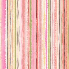 a striped wallpaper with pink, green and yellow stripes