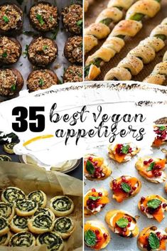 the best vegan appetizers for any type of party or celebration, including finger foods and desserts