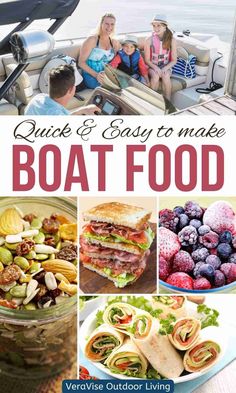 Boating trips with family or friends surely provide for a great experience. But a day spent on the boat can work up an appetite. If you’re not sure what food to bring for your next boating trip, you don’t need to worry. We’ve provided you with lots of boat food ideas below, check them out! Boat Meals Dinners, Brunch On A Boat, Boat Trip Food Ideas, Food For The Boat, Boat Picnic Food Ideas, Lake Weekend Food Ideas, Boat Dinner Ideas