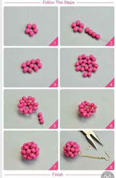 instructions to make beaded flowers with beads