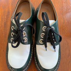 Marni Green And White Saddle Shoes / Wingtip Styles Shoes. Worn Twice. Excellent Condition! Saddle Shoes, Shoes Color, Green And White, Flat Shoes Women, Loafer Flats, Saddle, Fashion Shoes, Loafers, Size 7