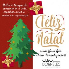 a christmas tree with presents on it and the words feliz nata written in spanish