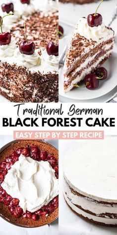 traditional german black forest cake is an easy step by step recipe that you can make at home