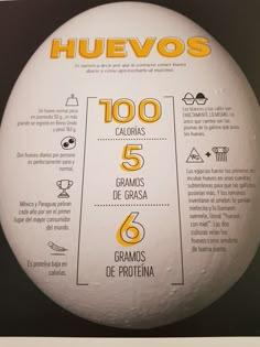 a white frisbee with the words huevos written on it in spanish