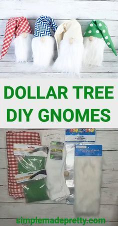 dollar tree diy gnomes with text overlay