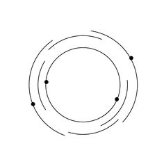 an object is shown in the shape of a circle with dots and lines on it