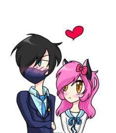 two anime characters are standing next to each other, one is wearing a mask and the other has pink hair