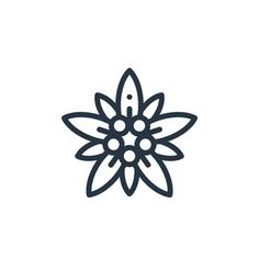 a black and white flower icon on a white background