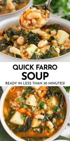 calorie deficit meal plan vegetarian Farro Stew Recipes, Faro Soup Recipes, Farro Vegetable Soup, Ferro Recipes Healthy, Tuscan Farro Soup, Meals With Farro, Stews Vegetarian, Soup Quick And Easy, Soup With Beans