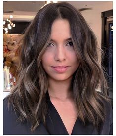 Mid Length Hairstyles Brunette, Mid Ash Brown Hair, Ash Brown Mid Length Hair, Mid Length Hair Brunette, Mid Length Brunette Hair, Short Mid Length Hair, Brunette Mid Length Hair, Brunette Bayalage, Mid Length Thick Hair