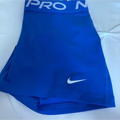 Brand New, Never Worn Nike Pro Spandex Shorts Blue, Nike Pros Collection, Track Wishlist, Nike Pros Aesthetic, Farah Core, Blue Nike Pros, Nike Pro Spandex Shorts, Nike Pro Spandex, Wishlist 2024