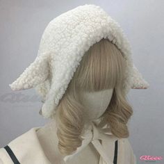 Qteee - Lace Lolita Hat with Adorable Sheep Ears - Cozy and Stylish Lamb Costume, Sheep Ears, Body Decoration, Rave Costumes, Anime Lingerie, Clothing Female, Cute Sheep, Seasons Winter, Platform Mary Janes