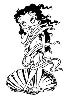 Betty Boop Betty Boop Mermaid, Adult Coloring Pages Free Printable, Original Betty Boop, Betty Boop Classic, Betty Boop Art, Betty Boop Cartoon, Coloring Pages Free Printable, Free Adult Coloring Pages