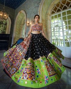 Thank you very much for visiting my shop PRESENTING NEW DESIGNER PRINTED LAHENGA CHOL # FABRIC DETAILS # LEHENGA : HEAVY GEORGETTE WITH *EMBROIDEREY WORK* &. * 4 MTR FLAIR *FULLY STITCH * WITH * REAL MIRROR WORK* # INNER : SILK # CHOLI : SOFT BUTTER SILK & *REAL MIRROR WORK* (1.20 MTR FABRIC) # DUPATTA : HEAVY BUTTER SILK WITH *FULLY REAL MIRROR WORK* & *FANCY LACE BORDER* # FREE SIZE FULLY STITCHED LAHENGA WITH UN STITCH 1.20 MTR BLOUSE ; LAHENGA LENGTH IS 44 INCHES Thanks... Luxury Multicolor Embroidered Choli For Navratri, Luxury Lehenga With Gota Work For Navratri, Luxury Choli With Traditional Patterns For Navratri, Luxury Multicolor Choli For Puja, Luxury Lehenga For Navratri With Long Skirt, Luxury Multicolor Dupatta For Navratri, Luxury Sheer Dupatta For Navratri, Luxury Hand Embellished Dupatta For Navratri, Luxury Bandhani Print Georgette Choli