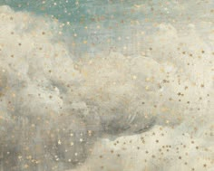 a painting with gold stars in the sky