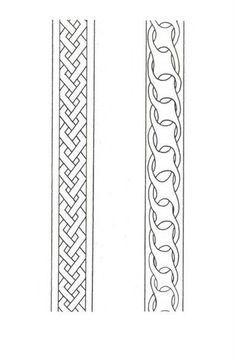 two different types of celtic designs, one with braids and the other with knots