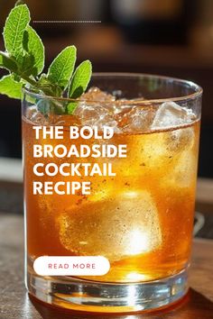 A delightful Broadside Cocktail, showcasing its bold rum and scotch ingredients. Perfect for cocktail lovers looking for classic and historical beverage recipes. Cocktail Recipes At Home, Easy Cocktail Recipes, Quiet Evening, Whiskey Sour, Entertaining Friends, Fig Jam, Tequila Cocktails