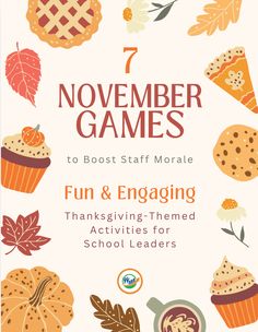 the front cover of november 7, with an image of fall and engaging activities for school leaders