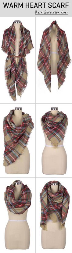 Hold the cold days with $16.99 Only&easy return! This plaid stuff gonna make you chic all the time with its tassel hem! See this full collection at Cupshe.com Ways To Tie A Scarf, Tie A Scarf, Looks Pinterest, Winter Mode, How To Wear Scarves, Blanket Scarf, Fall Winter Outfits, Look Chic, Scarf Styles