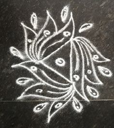 Rangoli Painting, Dots Muggulu, Freehand Rangoli, Small Kolam, Simple Muggulu