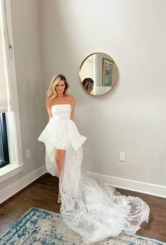 This Removable Waterfall Tiered High-low Wedding Skirt is perfect for brides who want to alter their dress design. Its belt is designed to attach and detach quickly, allowing you to easily switch up your look without much effort. This skirt features effortless modifications that let you create a unique bridal design quickly and easily at an affordable price. Item will arrive folded in a dress bag. If you decide this is the dress for your big day: We advise steaming the train to get any creases out due to being folded for shipping. Feel free to contact us with any questions. Wedding Train, Bridal Skirt, Fairy Garden Party, Bridal Design, Dress Train, Bridal Skirts, Detachable Train, Wedding Skirt, Wedding Veils Lace