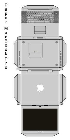 an apple computer is shown in this paper model