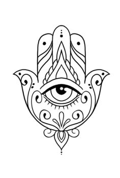 an all seeing hamsah with two birds on it and the third eye in the middle