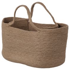 the large basket is made from jute and has two handles on each side,