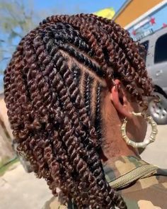 Two Stand Flat Twist Natural Hair, Bomb Twists Hairstyles, 2 Strand Twist Styles, Mohawk Braid Styles, Natural Hair Mohawk, Natural Hair Flat Twist, Future Hairstyles, Natural Updo, Flat Twist Hairstyles