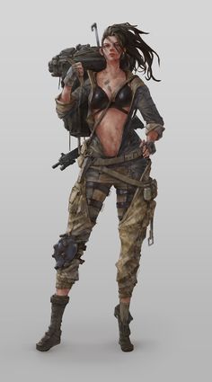 Girl Mechanics, Apocalypse Art, Character Design Girl, Cyberpunk Character, Post Apocalypse, Cyberpunk Art, Female Character Design, Fantastic Art, Illustrations And Posters