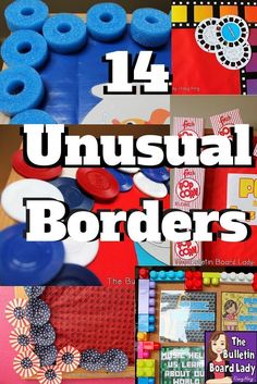 14 Unusual Bulletin Board Boarders Pool noodles, cupcake papers, LEGOS? These unusual and incredibly fabulous border ideas are easy to do. WARNING: Using these in a hallway may cause major student traffic problems as everyone stops to take a look! Boarders For Bulletin Boards, Room Door Ideas, Cupcake Papers, Church Bulletin Boards, Library Bulletin Boards