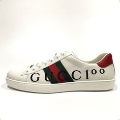 Authentic Gucci “Gucci 100” Men’s Sneakers -Model: 677717 -Color: White -Size: Men Us 11.5 / Gucci 11 -New With Box Details: -In Honor Of The Centennial, The Gucci Aria Collection Presents An Homage To The Brand's Legacy. Reminiscent Of The Retro Logo Trend, This Pair Of Ace Sneakers Features A Contrasting Print That Mixes The Name Of The House With 100. -Crafted With Smooth Leather And The Signature Web Stripe -Leather Uppers -Rubber Sole -Embroidered Branding -Made In Italy -Original Gucci Box Designer Custom Low-top Sneakers With Logo, Gucci Luxury Sneakers With Branded Insole, Designer Logo Print Sneakers With Round Toe, Gucci Leather Sneakers With Logo, Luxury Gucci Sneakers, Gucci Leather Sneakers With Embroidered Logo, Gucci Designer Sneakers With Rubber Sole, Designer Gucci Sneakers With Rubber Sole, Gucci Classic Sneakers For Streetwear