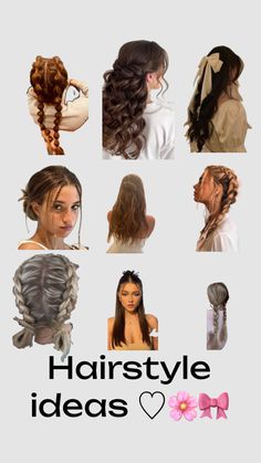 Preppy Hairstyles, Curly Hair Care Routine, Hairstyle Examples, Cute Curly Hairstyles, Easy Hair Updos, Hair Braid Videos, Curly Hair Inspiration, Back To School Hairstyles, Hairdo For Long Hair