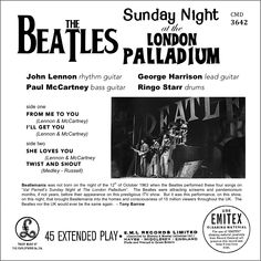 the beatles concert poster for london palladium