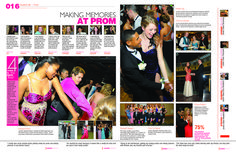 an article about making memories at prom with pictures of people in formal dress and tuxedos