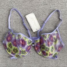 Cute For Next Music Festival! Made In Macau Size 36b Body- 100% Polyester Lining - 100% Cotton Summer Underwire Bra In Purple, Purple Underwire Summer Bra, Purple Underwire Bra For Summer, Summer Purple Underwire Bra, Summer Fitted Purple Bra, Fitted Purple Bra For Summer, Summer Purple Bra With Padded Cups, Fitted Lavender Bra For Spring, Summer Purple Bra