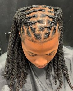 Men Loc Hairstyles Dreads, Loc Updo For Men, Unisex Loc Styles, Thick Locs Styles For Men, Barrel Locs Dreads Men, Men’s Hairstyle Locs, Mens Locs Hairstyles, Mens Loc Styles